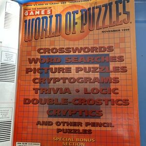 Vintage World of Puzzles Magazine November 1998
